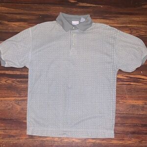 Bugle Boy Gray Checkered Polo Shirt